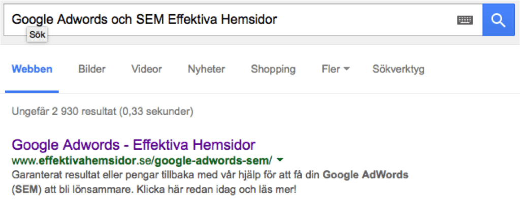 Sökmotoroptimering kräver bra meta description och meta title