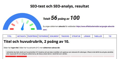 Vårt seo-test förbättrar ditt sökmotorarbete